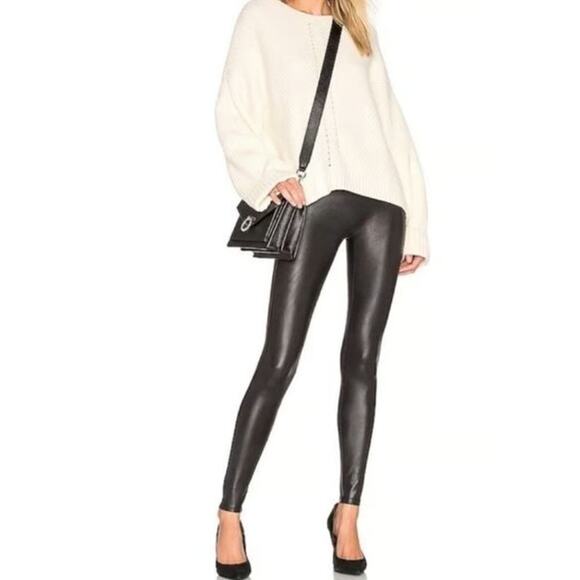 SPANX Faux Leather Leather-Like Vegan Leather Leggings, Small - Picture 2 of 8